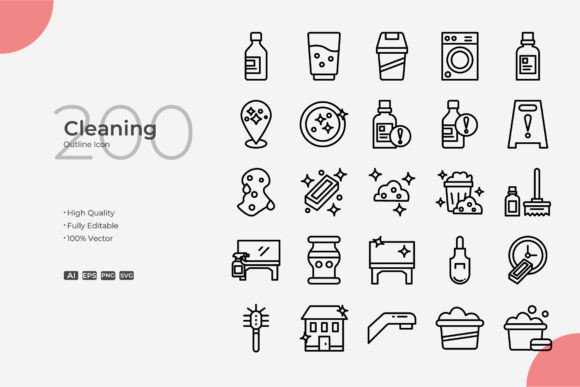 Cleaning Outline Icons for Every Creative Project