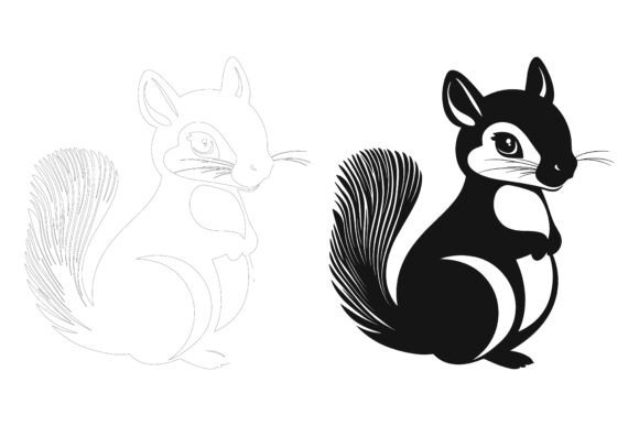Collection of Sitting Squirrel: AI & EPS Illustrations