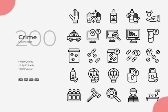 Crime Outline Vector Icons: A Designer’s Guide to Clean, Editable Security Imagery