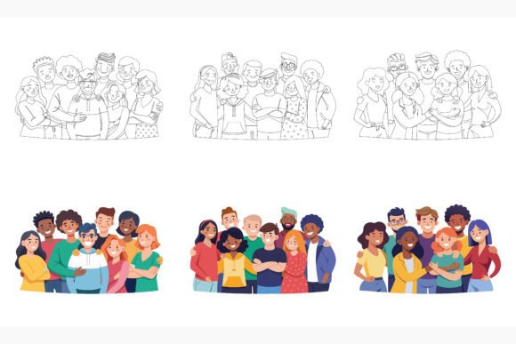 Designing with Authenticity Why Group of Friends Illustrations Matter in Modern Visual Storytelling