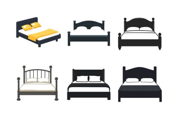 Elevate Your Design Projects with a Premium Furniture Double Bed Vector Illustration