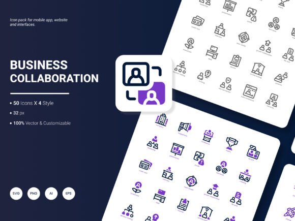 Evaluating the Business Collaboration Icon Pack for Versatile Digital Design Needs
