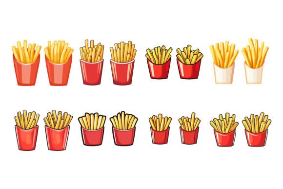 French Fries Design Vector: Editable Art for Every Project