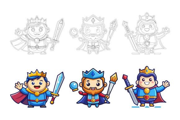 King Queen Cartoon Illustrations That Elevate Your Creative Projects Instantly