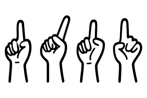 Monument of Pointing Finger: A Versatile AI EPS Illustration for Modern Design