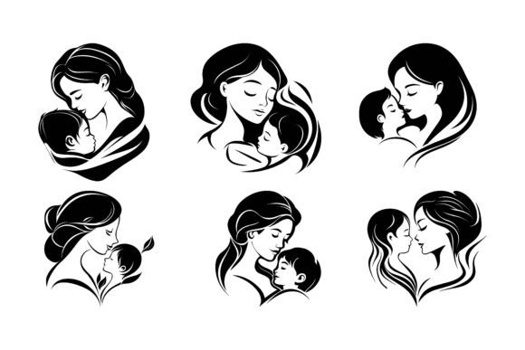 Mothers Day Set: Versatile AI EPS Illustrations