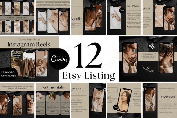 Rethinking Etsy Product Presentation With the 12-Page Etsy Listing Canva Template V.7