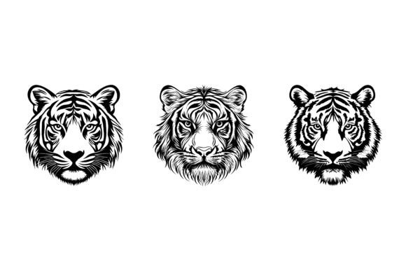 Set of Tiger Face: Your Go-To Visual Asset for Impactful Storytelling