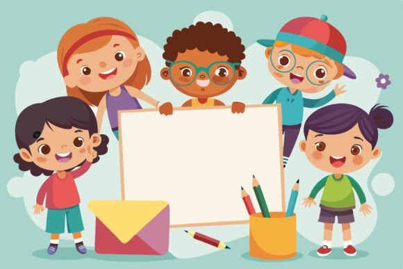 Unlocking the Full Potential of Cartoon Girl Kids Holding Empty Banner Illustrations